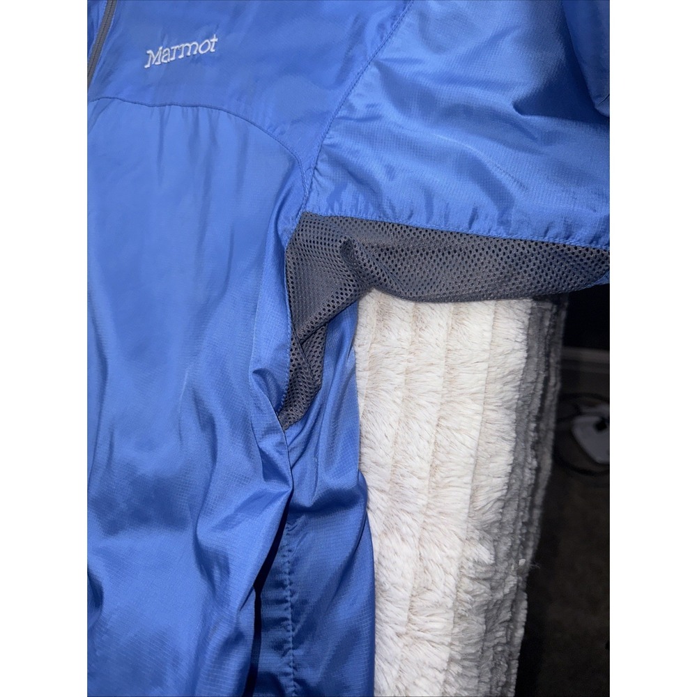 Marmot Women Windbreaker Fleece Line Jacket Full Zip Lightweight Blue Coat Large - Picture 5 of 15